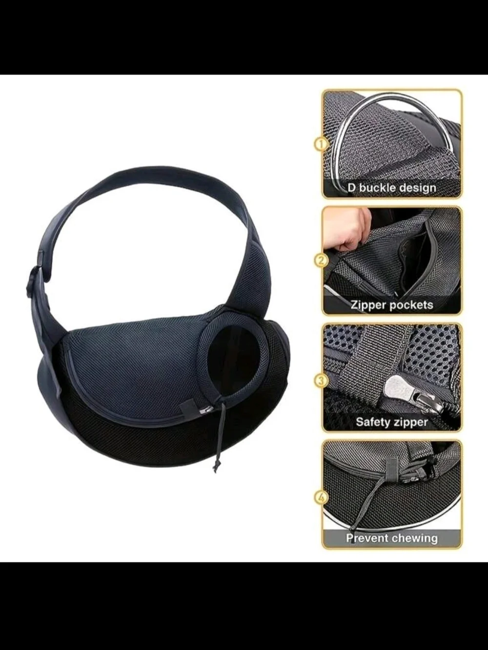 Hands-Free Pet Sling Carrier - Sky Blue